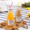Buy cheap 500ml Thick Glass Beverage Bottle With Straw / Lid Environmentally Friendly from wholesalers
