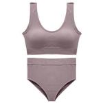 Seamless Plus Size Bra Sets Breathable Full Brief Underwear Sets