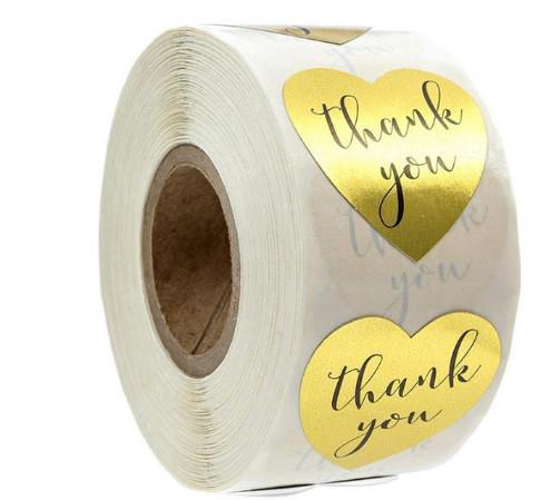 Buy cheap Hot Pink Thank You Sticker Labels 2 Inch 3 Inch For Packaging OEM from wholesalers