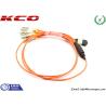 Buy cheap MPO To LC Breakout Cable Harness Multimode OM2 Fiber Optic Patch Cord ISO9001 from wholesalers