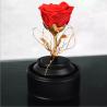 Buy cheap High quality long lsting preserved rose in glass with lid light from wholesalers