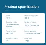 Teeth Whitening Countertop Water Flosser 600ml Electric Jet