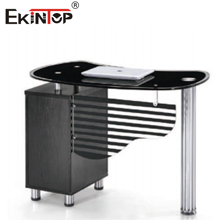 small glass desk