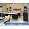 Buy cheap Fashion Wooden Jewelry Display Cases With Led Lights White + Black Coating from wholesalers