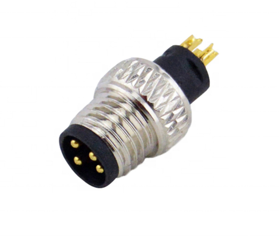 Automation Solder Crimp Type AISG Connector Circular 8 Pin M12 Male Female M5