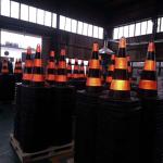 Road Traffic Safety 900mm Traffic Rubber Road Cone GQLZ-900 With Black Base