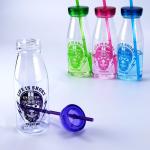 Fashion Promotional Plastic Drink Bottle Workout Water Bottles 450ML With Straw