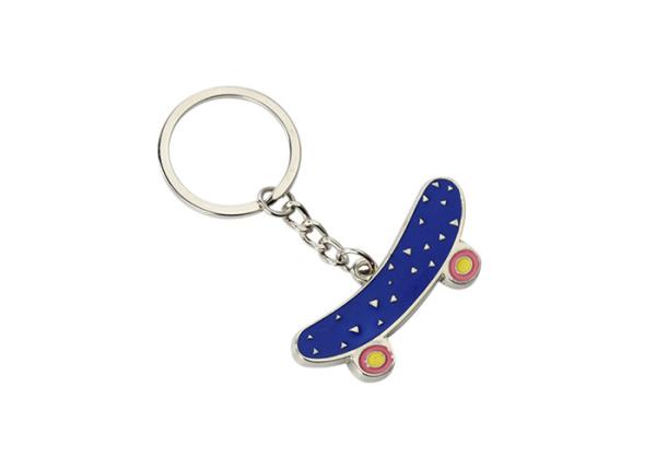 Buy cheap Zinc Alloy Cute Metal Keychain 3.5mm Iron Skateboard Key Chain Souvenir Gift from wholesalers