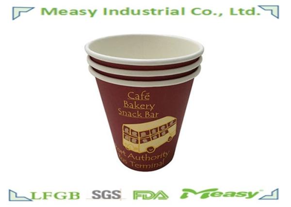 Buy cheap 10 Oz 330ml Disposable Coffee Paper Cups In Cafe Shop , Platic Lid from wholesalers