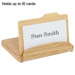 Rectangle Business Bamboo Card Holder With Special And Fashion Design