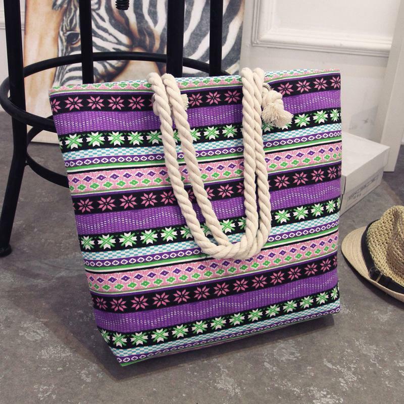 Packable Beach Bag Tote Unique Environmental Protection Long Strap