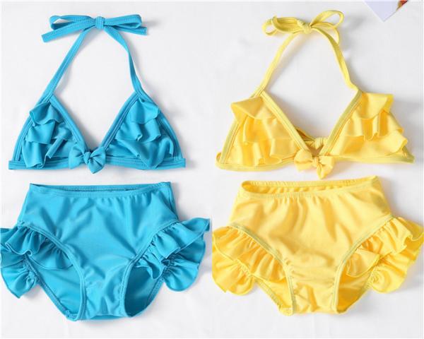 Buy cheap Cute Ruffles Girls Mermaid Tail Swimsuit , Kids Mermaid Bikini Swimwear from wholesalers