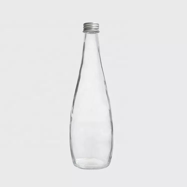 700ml Glass Bottle for Mineral Water with Metal Screw Cap and Decal Surface Handling