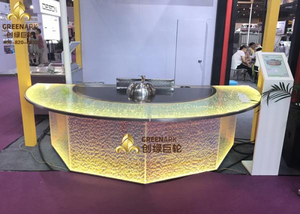 Buy cheap Commercial Induction Semi - Circle Teppanyaki Table Grill With Purification System from wholesalers