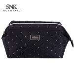 Waterproof Fashion Black Polyester Cosmetic Bag