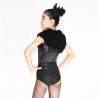 Buy cheap Sequin Jazz Dance Uniforms Black Swan Leotard Fur Jacket For Modern Dancing from wholesalers