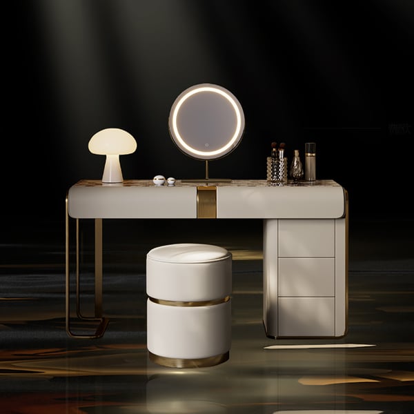 Dressing Table Makeup Mirror Set With Lights For Bedroom And Vanities Desk Drawers Furniture Designs