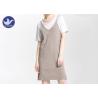 Buy cheap Spaghetti Strap Ribbed Midi Womens Knitted Dresses V Neck Loose Fitting Side Slit from wholesalers