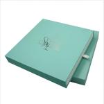 Drawer Gift Package Paper Box Light Blue Color Printed Cardboard Boxes
