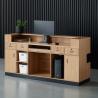 Buy cheap Solid Wood Corner Reception Desk for Hotel Clothing Store and Company Front Desk Table from wholesalers