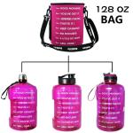 128oz Neoprene Glass Water Bottle Cooler Sleeve With Time Marker