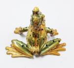 The Frog Prince with baby beautiful shape metal jewelry box antique metal