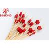 Buy cheap Colorful Heart Head 18cm Bamboo Food Picks For Fruit from wholesalers