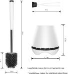 6.7*6.7*7.3 Toilet Brush Holder Set With Tweezers Cleaning 10.9 Ounces
