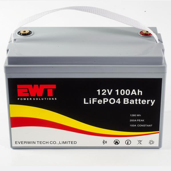 Charging Temperature 0°C To 45°C LiFePo4 Battery 12.8V 100 To 200ah for Garage
