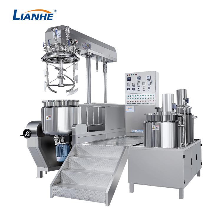 200L Hydraulic Lifting Cosmetic Vacuum Emulsifying Homogenizer Mixer Machine