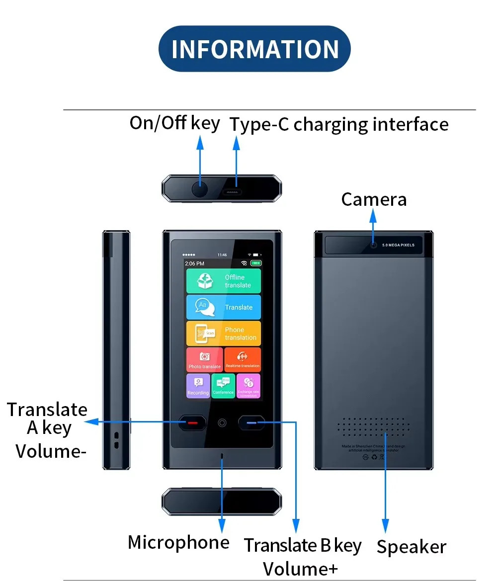 Z9 Intelligent Voice Offline Translation 137 Languages Accurate Translation Vietnamese Turkish Czech Polish Translation