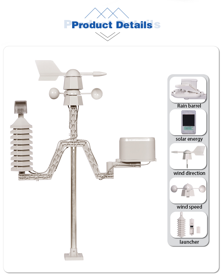 Indoor Temperature Range 0 To 60 °C Solar WiFi Weather Station For Home Monitoring
