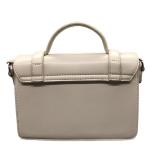 Genuine Leather Ruched White Color Chain Women Handbag