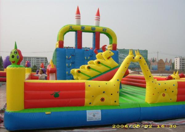 Buy cheap Outdoor Playground Inflatable Amusement Park With 0.55mm PVC Tarpaulin from wholesalers