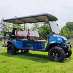 Blue 6 Seater Golf Cart wheelbase 2420mm charging time 6-8 hours Ground