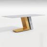 Buy cheap Luxury Dining Tables With Marble Tops And Stainless Steel For Bulk Buy from wholesalers