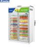 Buy cheap Practical White Double Door Beverage Cooler , 1200L Commercial Bottle Cooler Upright from wholesalers