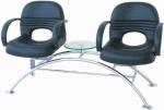 2 Or 3 Seat Salon Waiting Chairs With Table , Hair Salon Reception Chairs 38cm