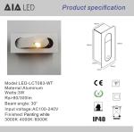Modern recessed mounted led headboard wall light/hotel led bedside wall light
