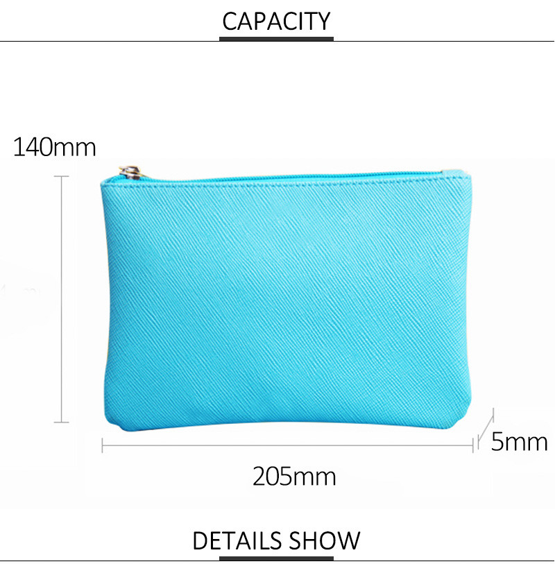 High Quality Waterproof Clear Travel PU Leather Toiletry Bags
