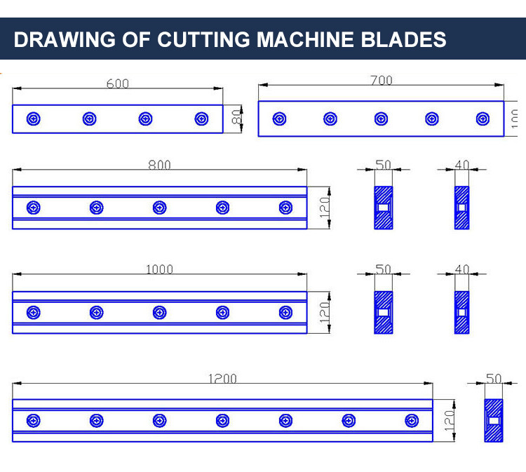 9Crsi 150*10*2Mm Industrial Plastic Crusher Blade HRC55-62 For Crusher Machine