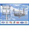Buy cheap Q345 steel material monopole telecommunications tower 6 - 28 mm Thickness from wholesalers