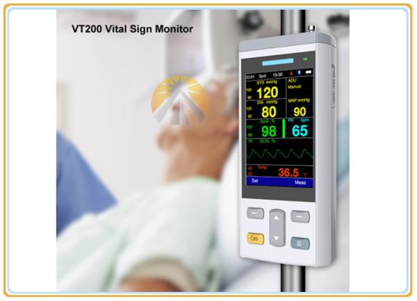Buy cheap 3 Parameter Electronic Patient Monitoring , Desktop 3.5 Inch Bedside Cardiac Monitor from wholesalers