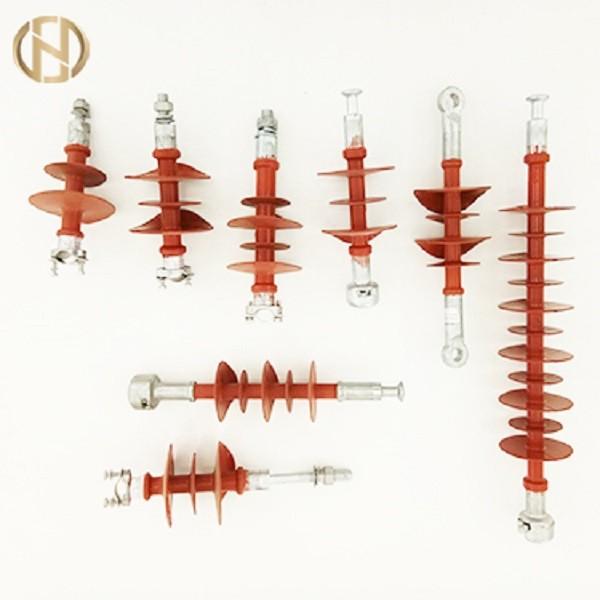 Quality Red Color Pole Accessories , 10-500kV Composite Suspension Insulator for sale