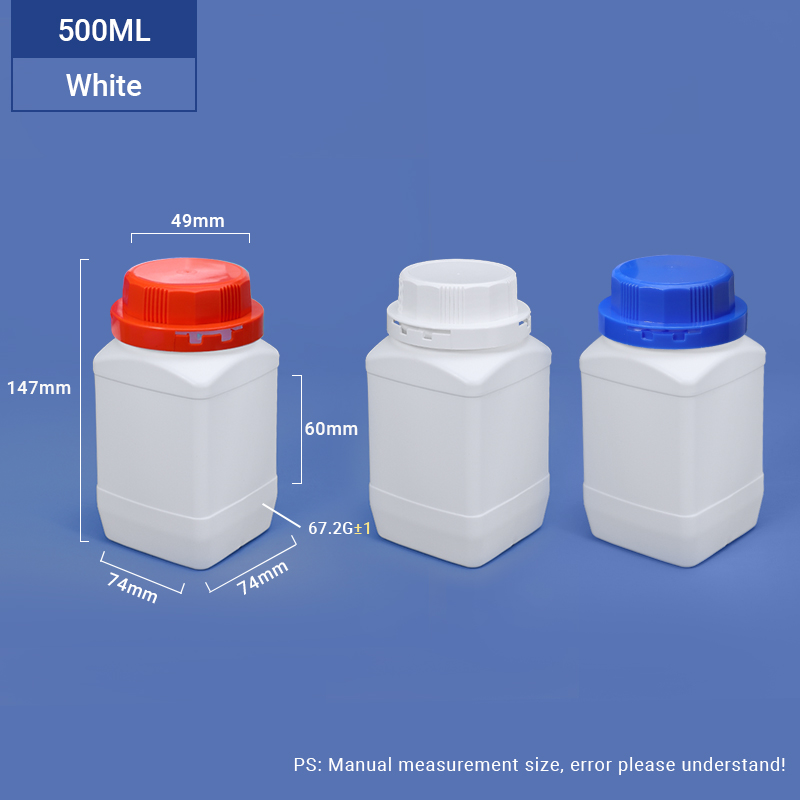 1000ml Food Grade HDPE Square Bottle for Laboratory Classification and Custom Packaging