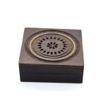 Keepsaking Black Lidded Wooden Box Mango Wood Storage Box 10x10x3.8cm