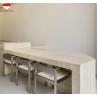Buy cheap Polished Beige Round Travertine Dining Table Modern Stone Furniture for Living Room from wholesalers