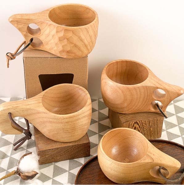 Buy cheap Camping 200ml 6.83 oz Wooden Drinking Cup Traditional Lightweight Coffee Mug from wholesalers