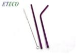 Outdoor Picnics Colorful Stainless Steel Drinking Straws Easy Cleaning