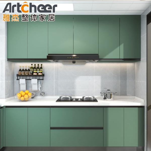 Buy cheap Modern Stylish Kitchen Cabinet Set with PVC Membrane Door Panel Surface Treatment from wholesalers